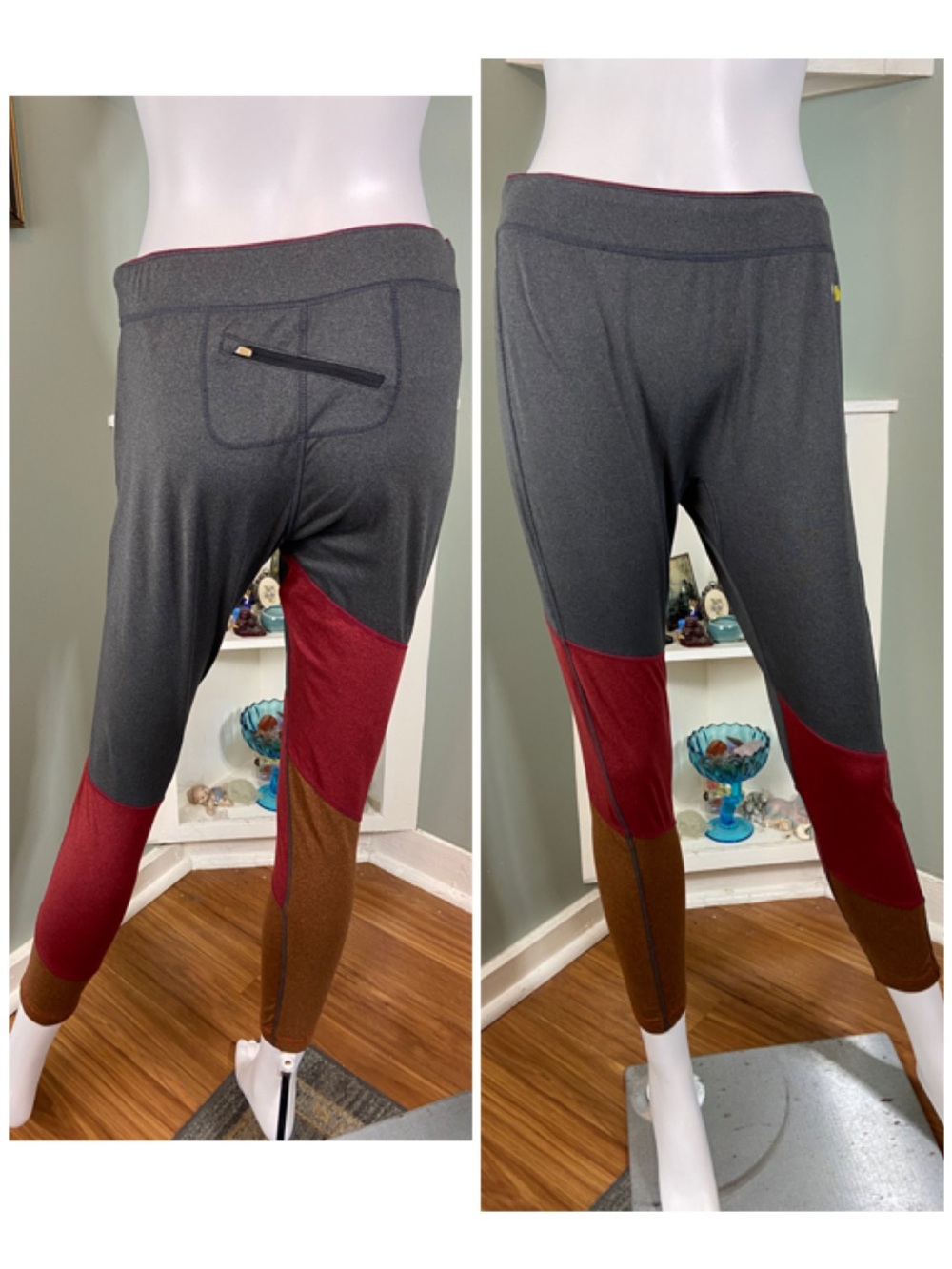 Janji Run for Nepal Leggings Panel Colorblock Large L Running Pants Workout [JO]